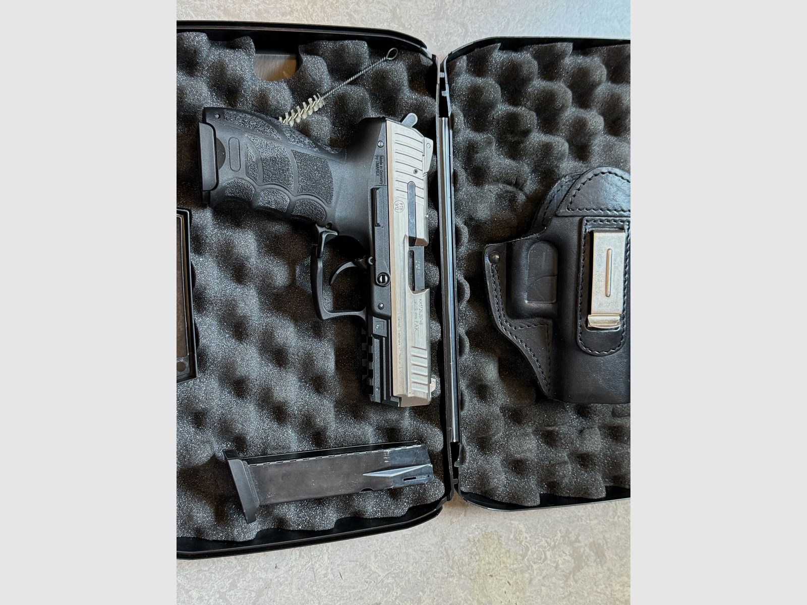 Zeldzame HK P30 schreckschusspistool 9 mm P.A.K. in zilver – latere geoptimaliseerde versie