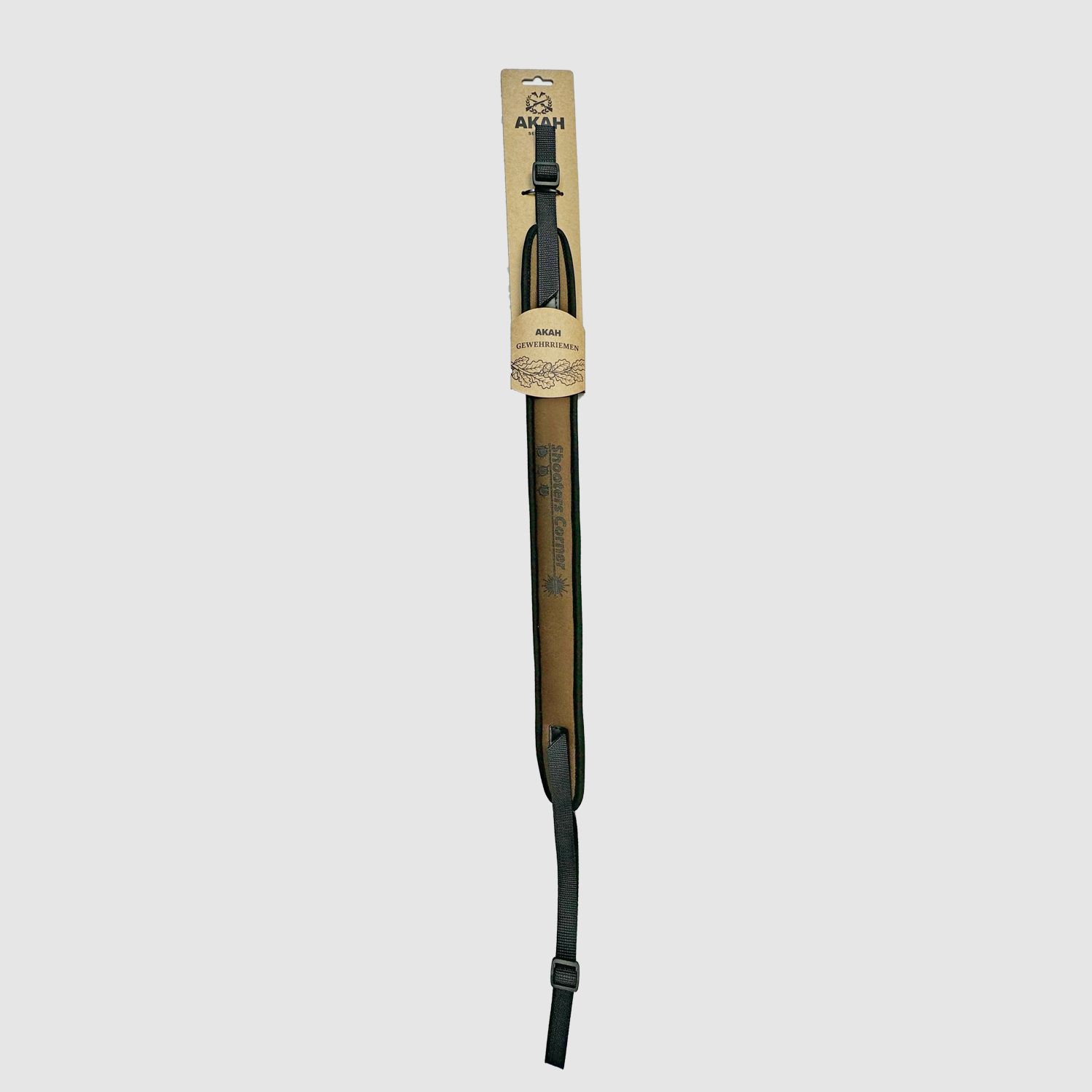 AKAH Gewehrriemen braun Neopren mit Gurtband Shooters Corner
