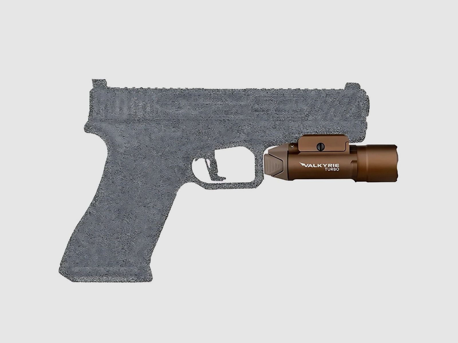 Olight – Torcia per pistola Valkyrie Turbo (Desert Tan) – 250 lumen, immagine 8 di 10