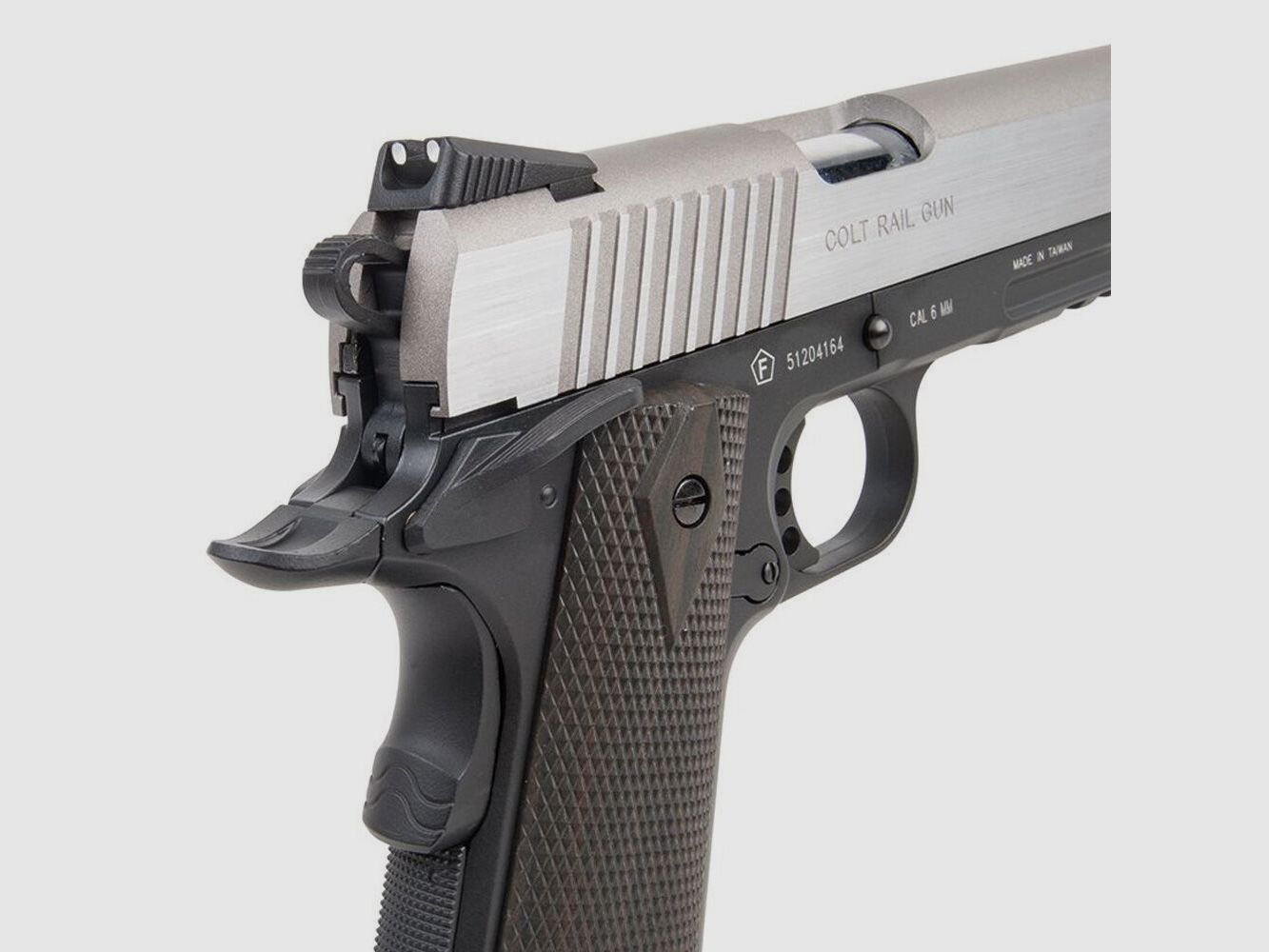 KWC Colt 1911 Rail Gun Airsoft CO2 GBB Pistole ab18 - BiColor