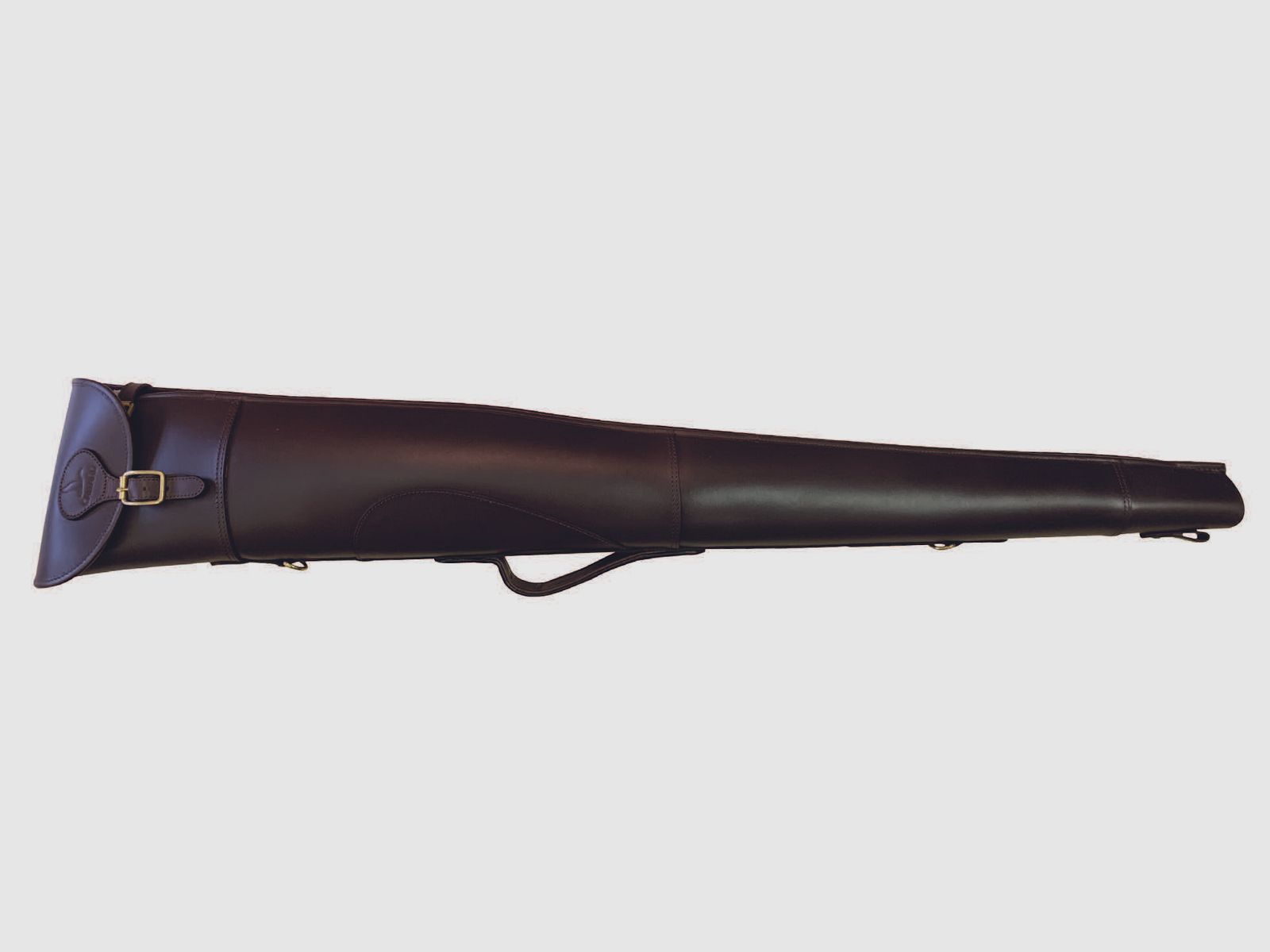 Canard luxury gun case in fine leather – walnut