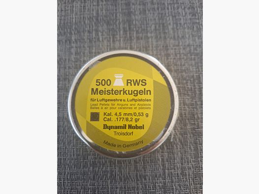 500 RWS Meisterkugeln Kal. 4,5 mm f. Luftgewehr/-pistole 