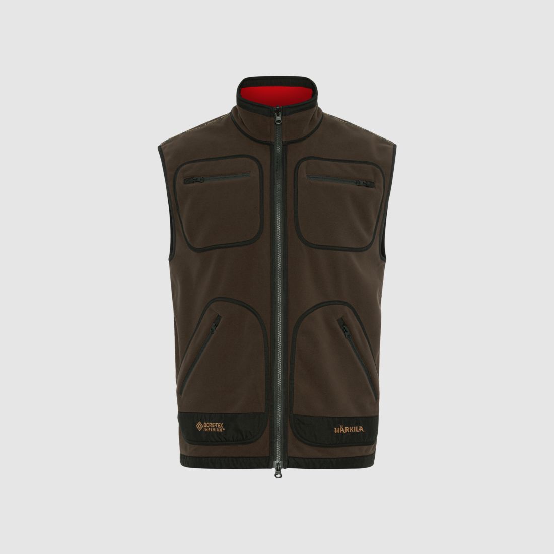 HÄRKILA KAMKO FLEECE VEST BROWN/RED, image 1 of 7