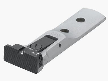 LPA TXT01-07-SILVER BASE verstellbares Revolvervisier für 629, 686, 586, 627, 66, 67, 696, 17, 19, 657, 610, 625, 29, 27 – Schwarzes Visierbild