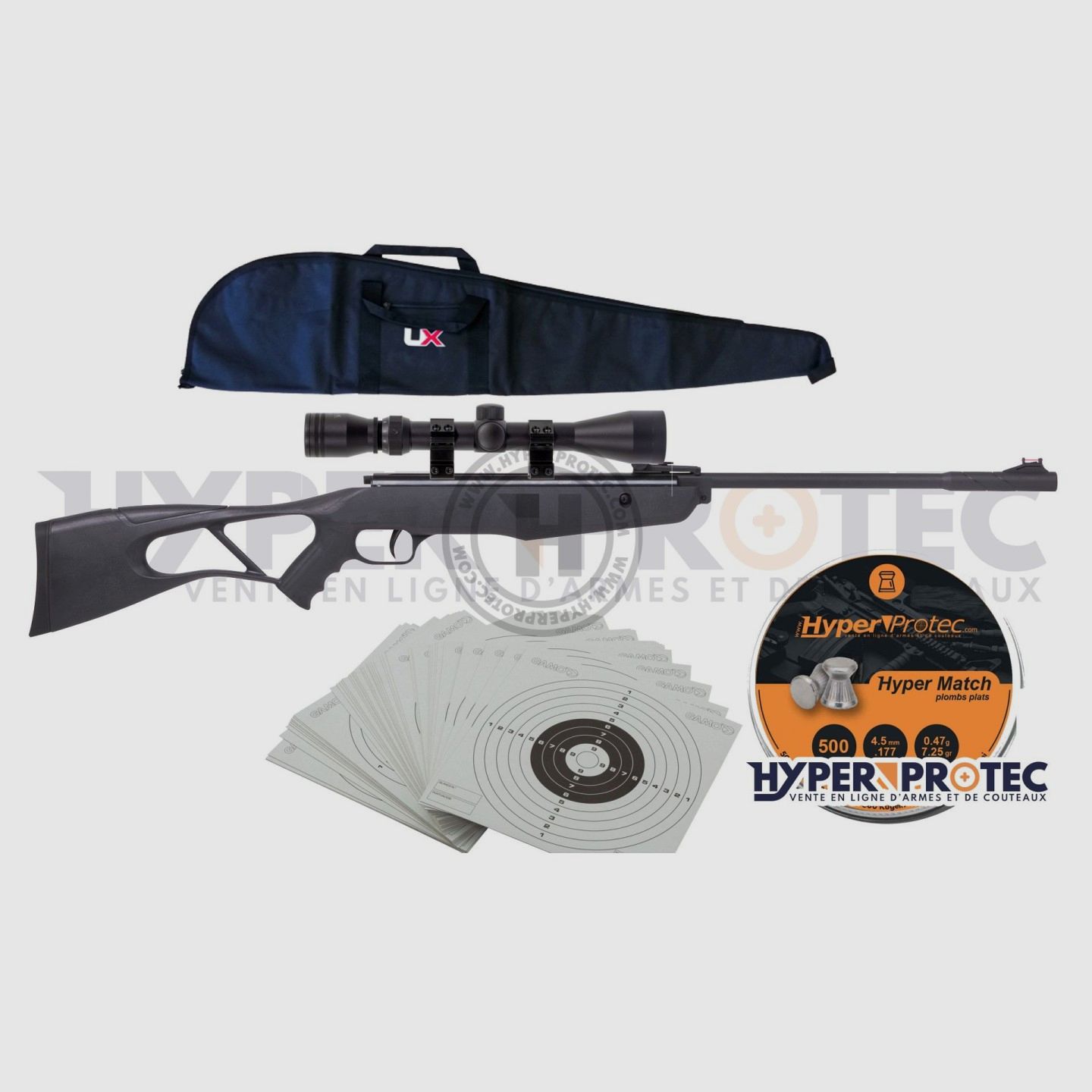 Crosman Inferno Set + Zielfernrohr + Futteral + Diabolos