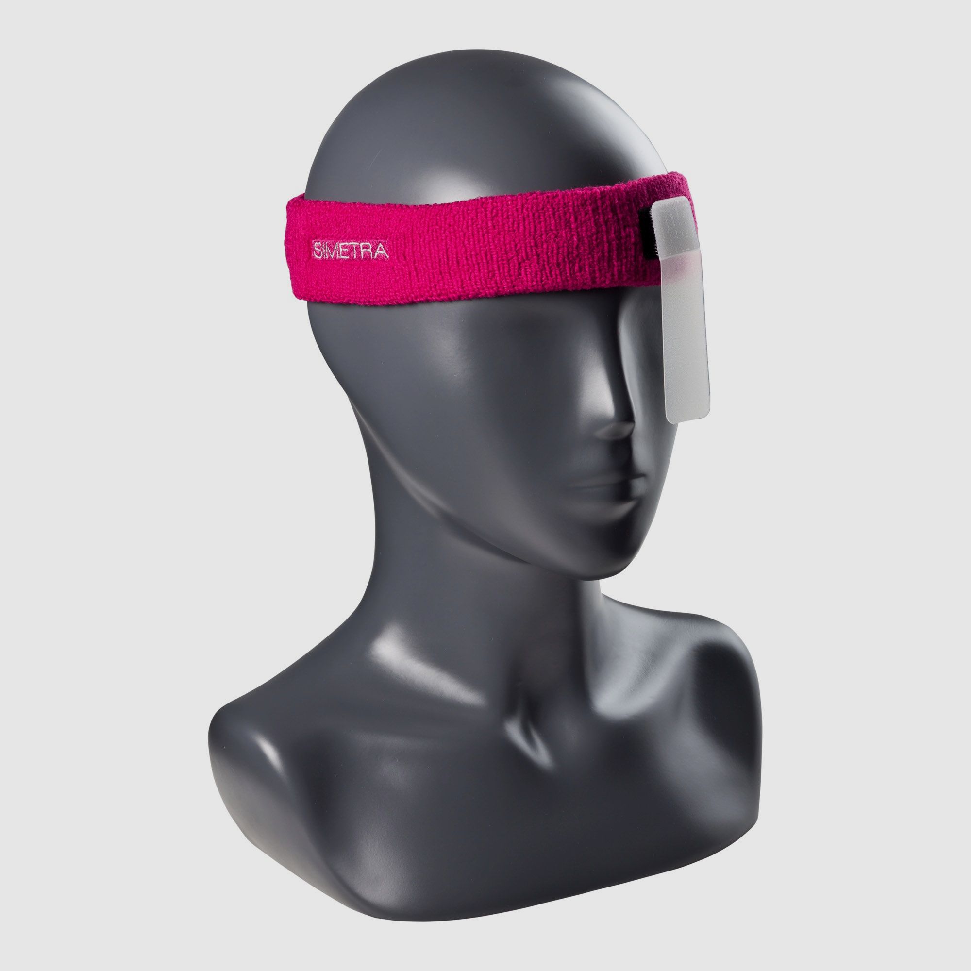 Fascia per la testa Simetra con protezione per gli occhi Cappello/ fascia da tiro rosa