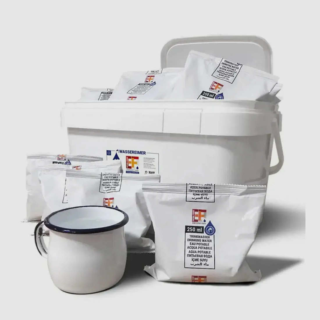 Nourriture d'urgence Nourriture d'urgence Seau d'eau 6 L