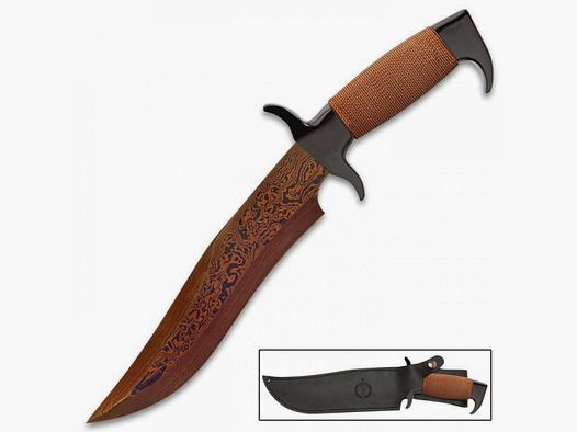 Hellfyre Highlander Bowie knife with sheath