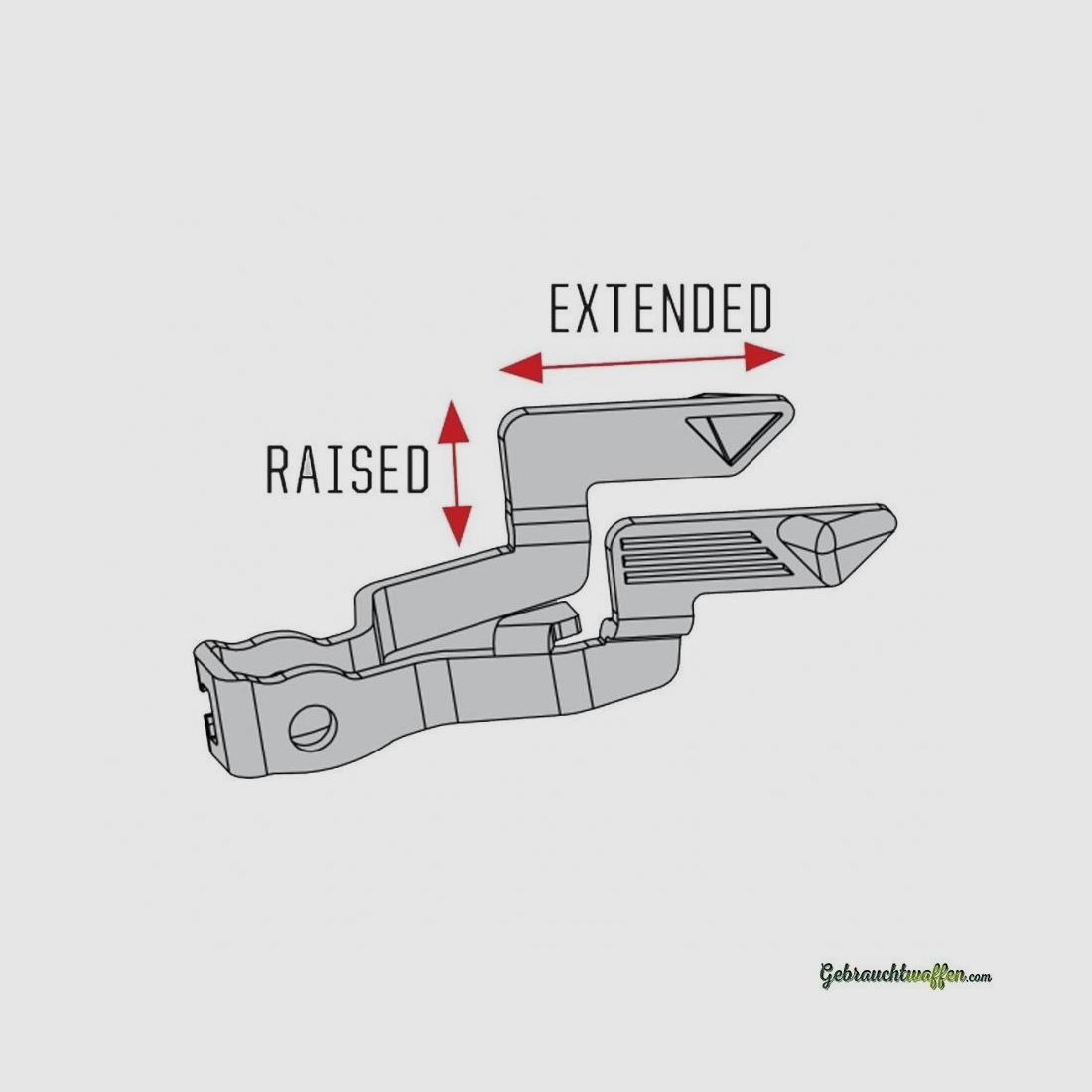 Erweiterter und erhöhter Verschlussfanghebel für Glock Gen 5 von Kagwerks / Extended & Raised Slide Release for Glock Gen 5 Kagwerks 
