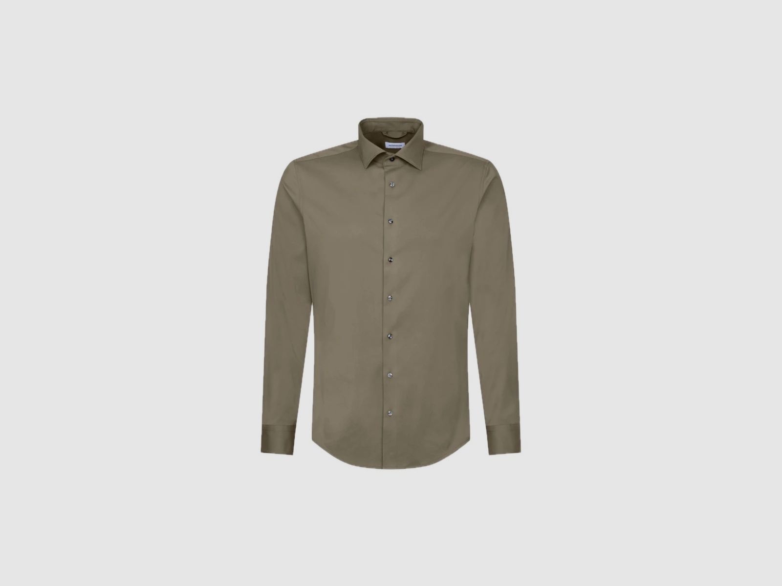SEIDENSTICKER Twill performance shirt in slim with Kent collar green