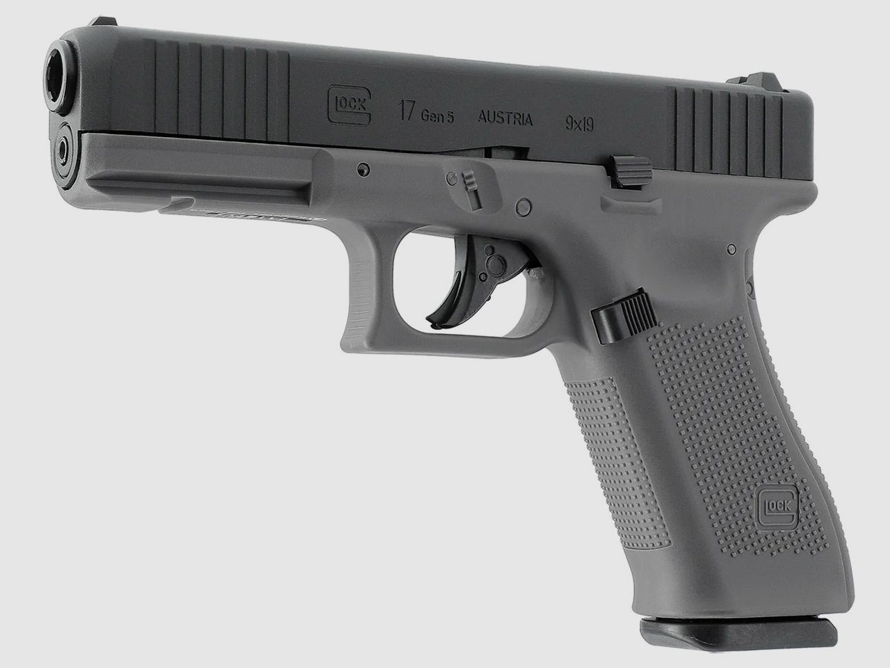 CO2 Pistole Glock 17 Gen5 Tungsten Gray Blow Back Metallschlitten Kaliber 4,5 mm BB (P18)