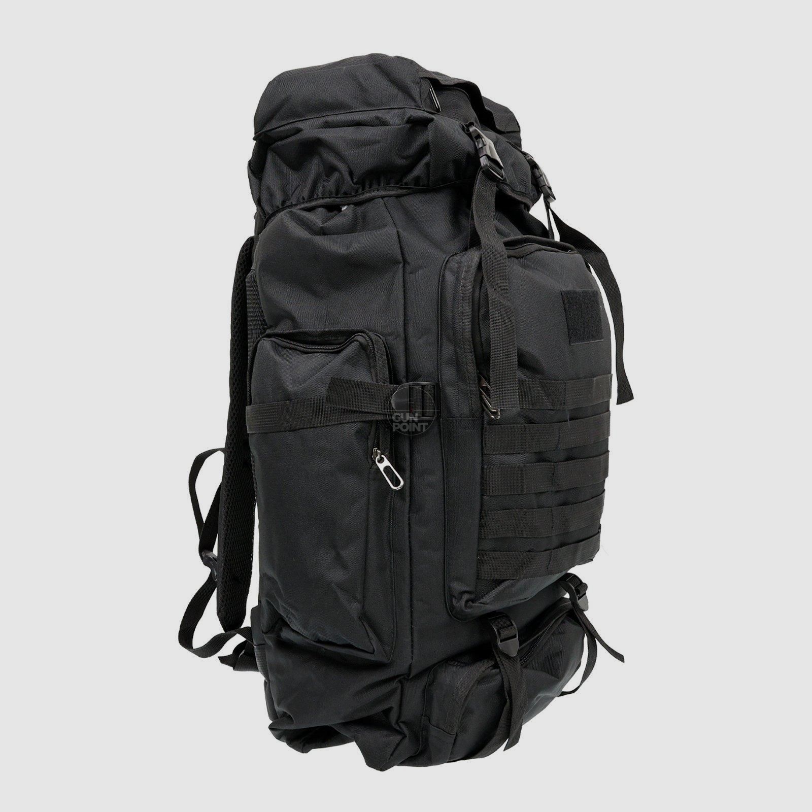 OpTacs Outdoor Trekking Rucksack 80L Molle Schwarz