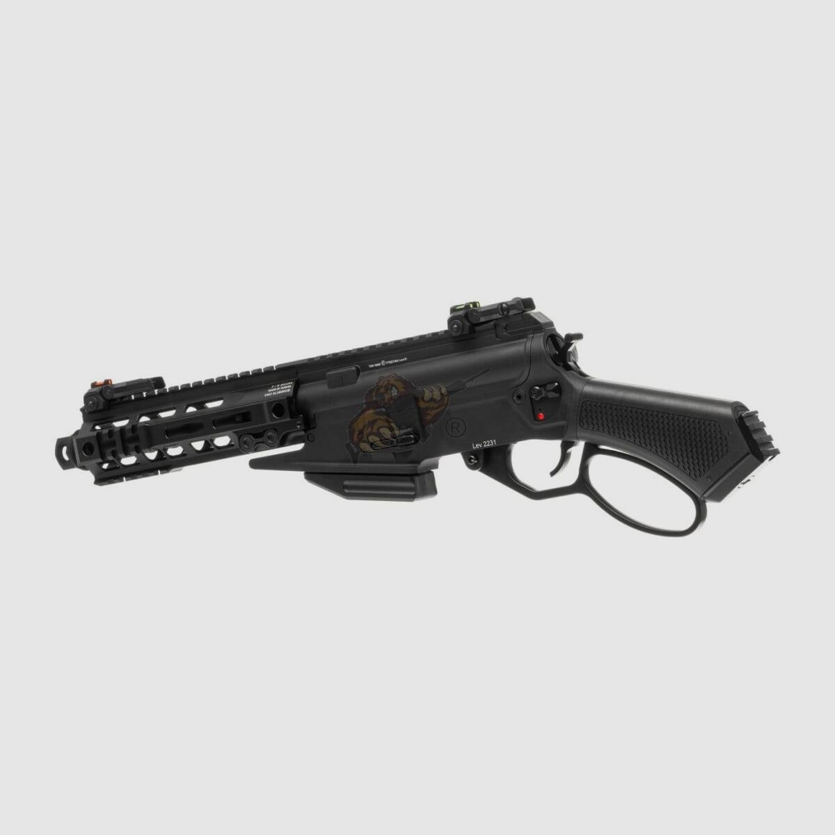 LevAR 7" Gas Powered Lever Action Rifle met Aluminium Handguard in Zwart -F- | G&G, afbeelding 2 van 6