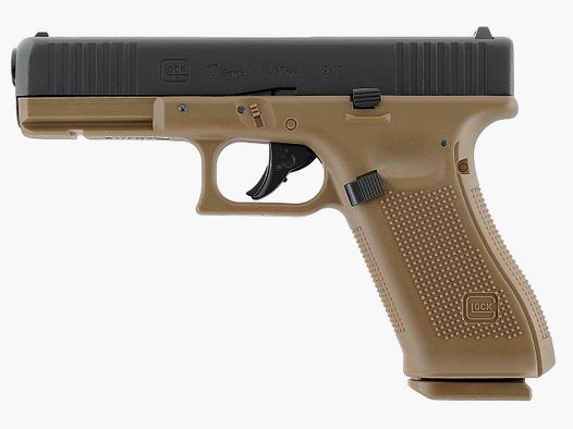 CO2 Softair Pistole Glock 17 Gen5 Coyote Blow Back Metallschlitten Kaliber 6 mm BB (P18)