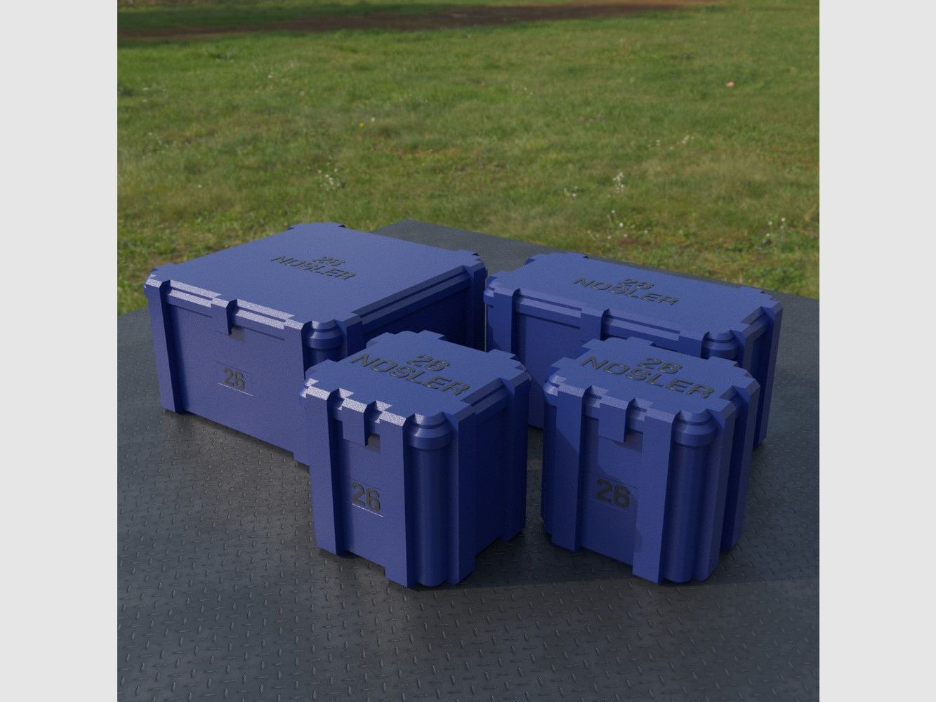 Filamelt Munitionsbox / Ammo Box .26 Nosler – Patronenbox ‘Klappdeckel’ – 20 / 25 / 50 / 100 Runden