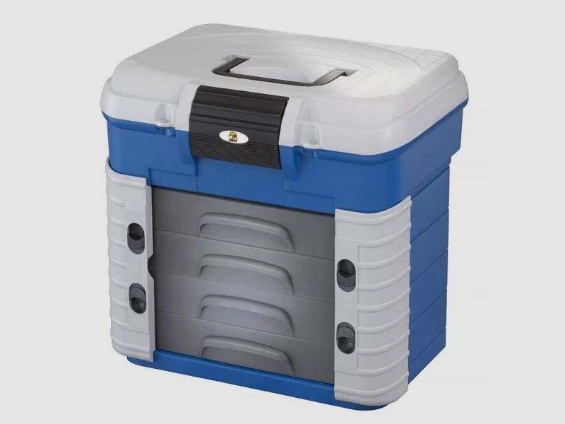 Super Box / Sitzkiste - bis 150kg belastbar + 4 Schubfächer, 1 abschließbares Hauptfach