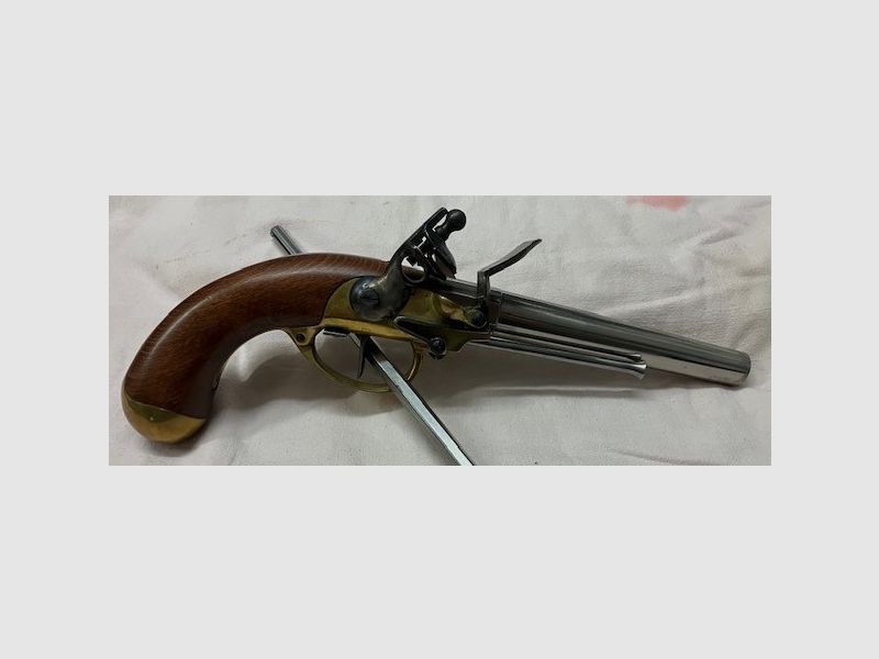 Charleville M 1777 flintlock pistol in caliber .69, unused condition