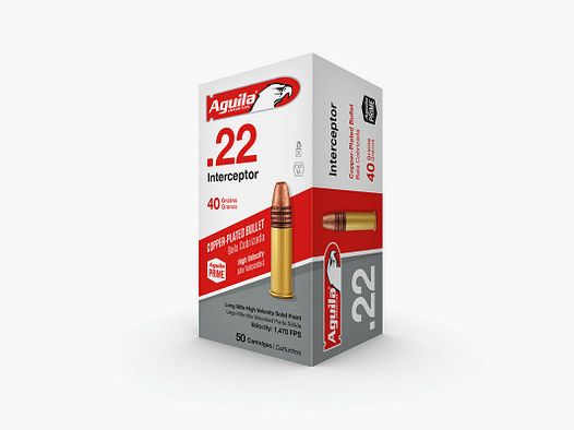 AGUILA	 AGUILA 22LR INTERCEPTOR HV COPPER PLATED SP 40 GRS/2,6 GRAMM