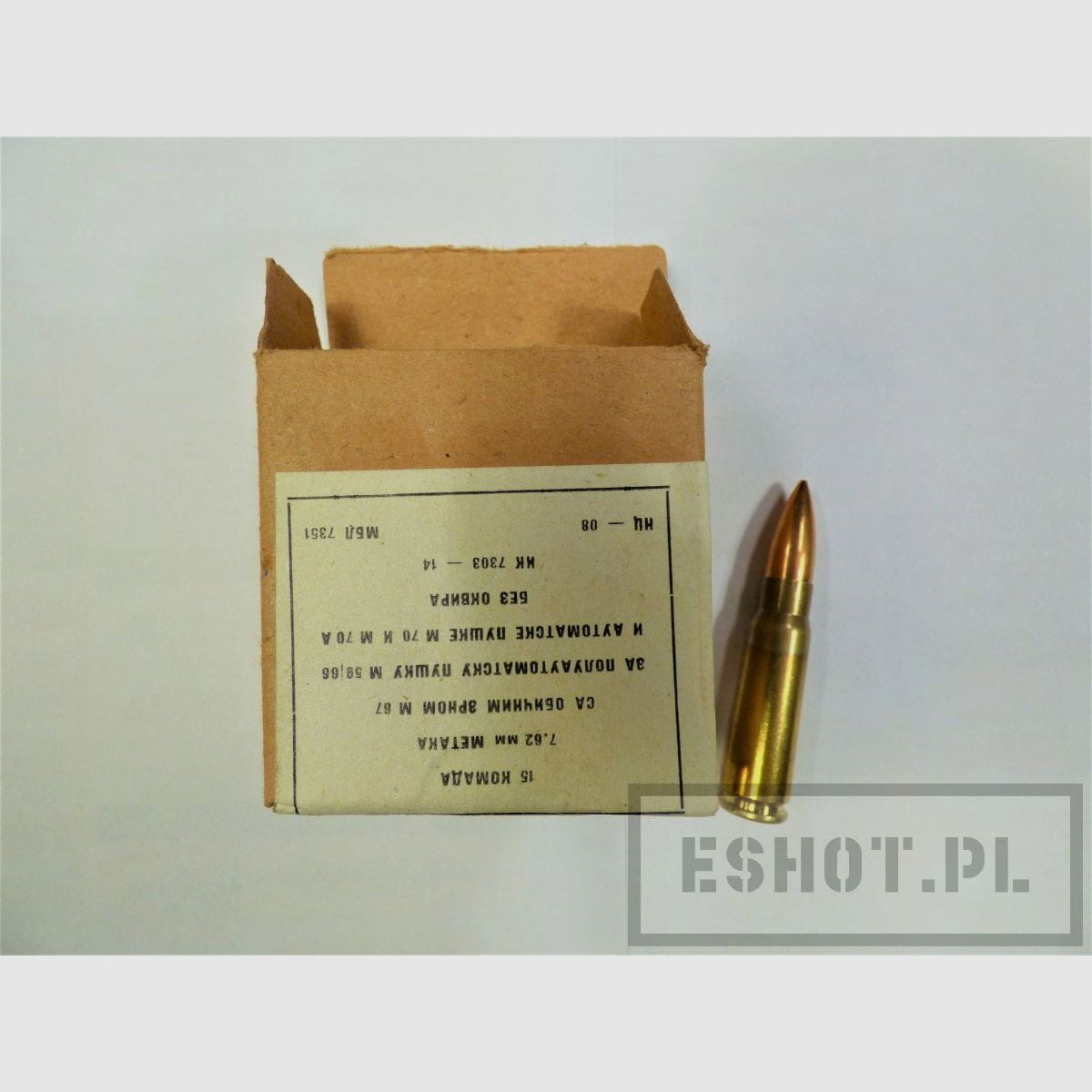 Munizioni 7,62x39mm M67 1.4S UN00015 nucleo morbido, immagine 1 di 10