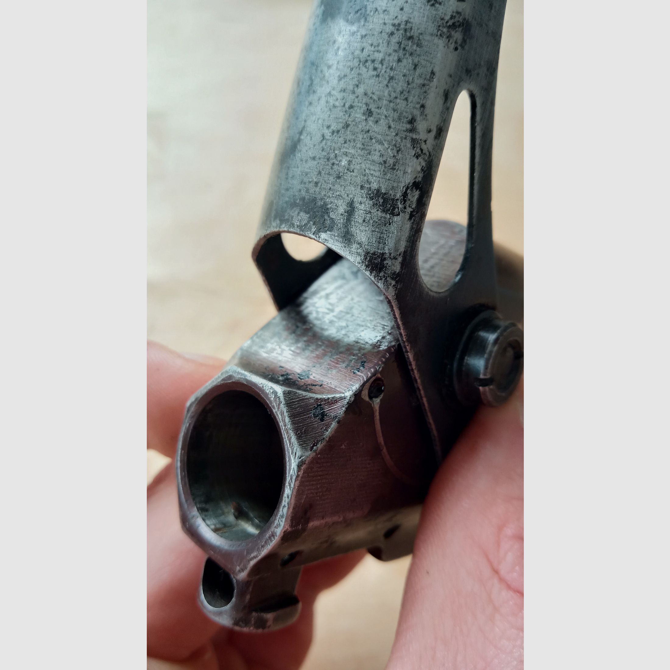 Original Zastava M70 Granatwerfer Visier / Yugo AK Gasblock / Mechanisch einwandfrei, aber Brünierung weitestgehend runter, Bild 6 von 9