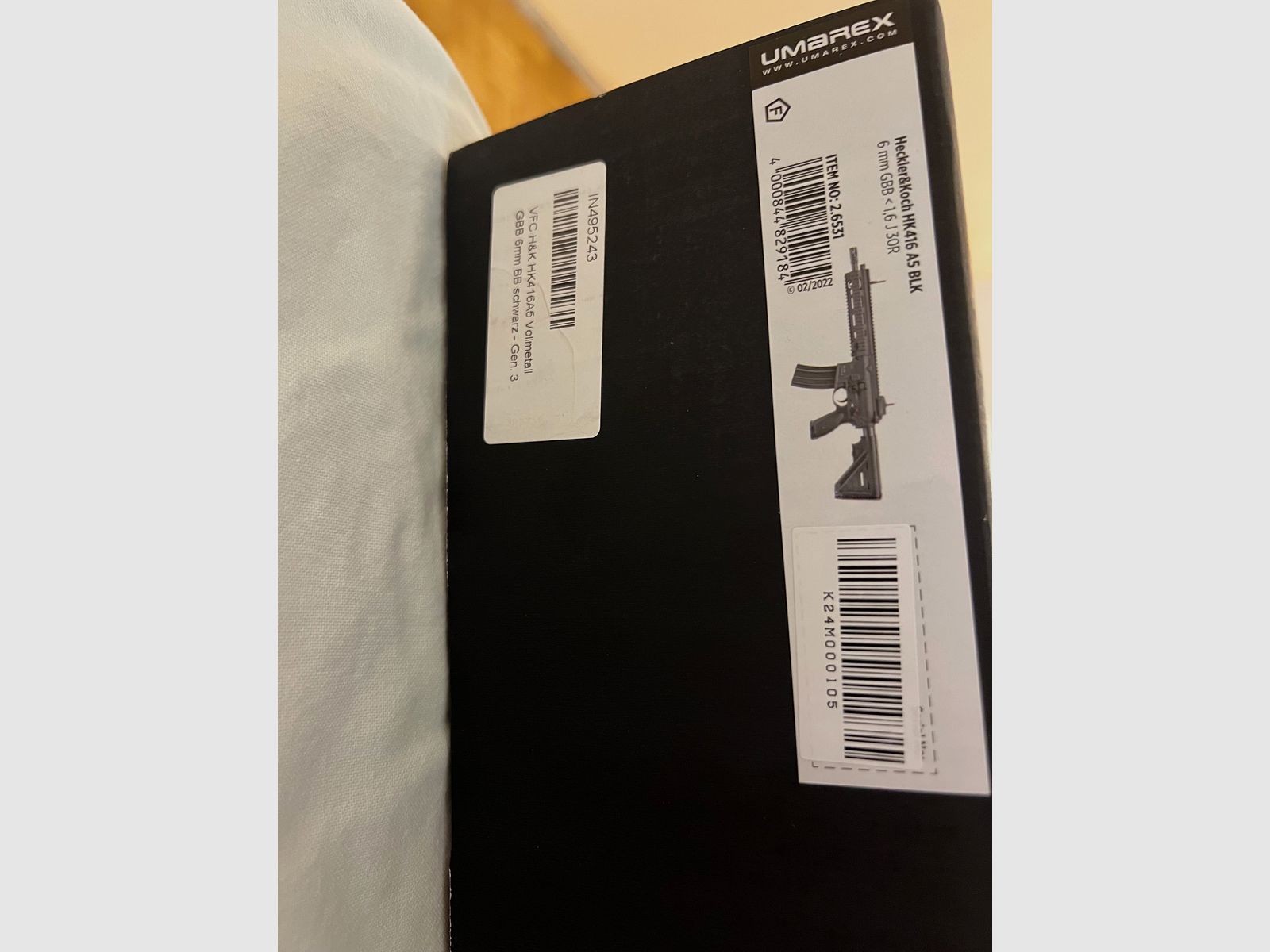 Umarex VFC Heckler & Koch HK416 A5 Airsoft Vollmetall Gas-Blow-Back 6mm BB nero - Generazione 3 nuovo NP 650€