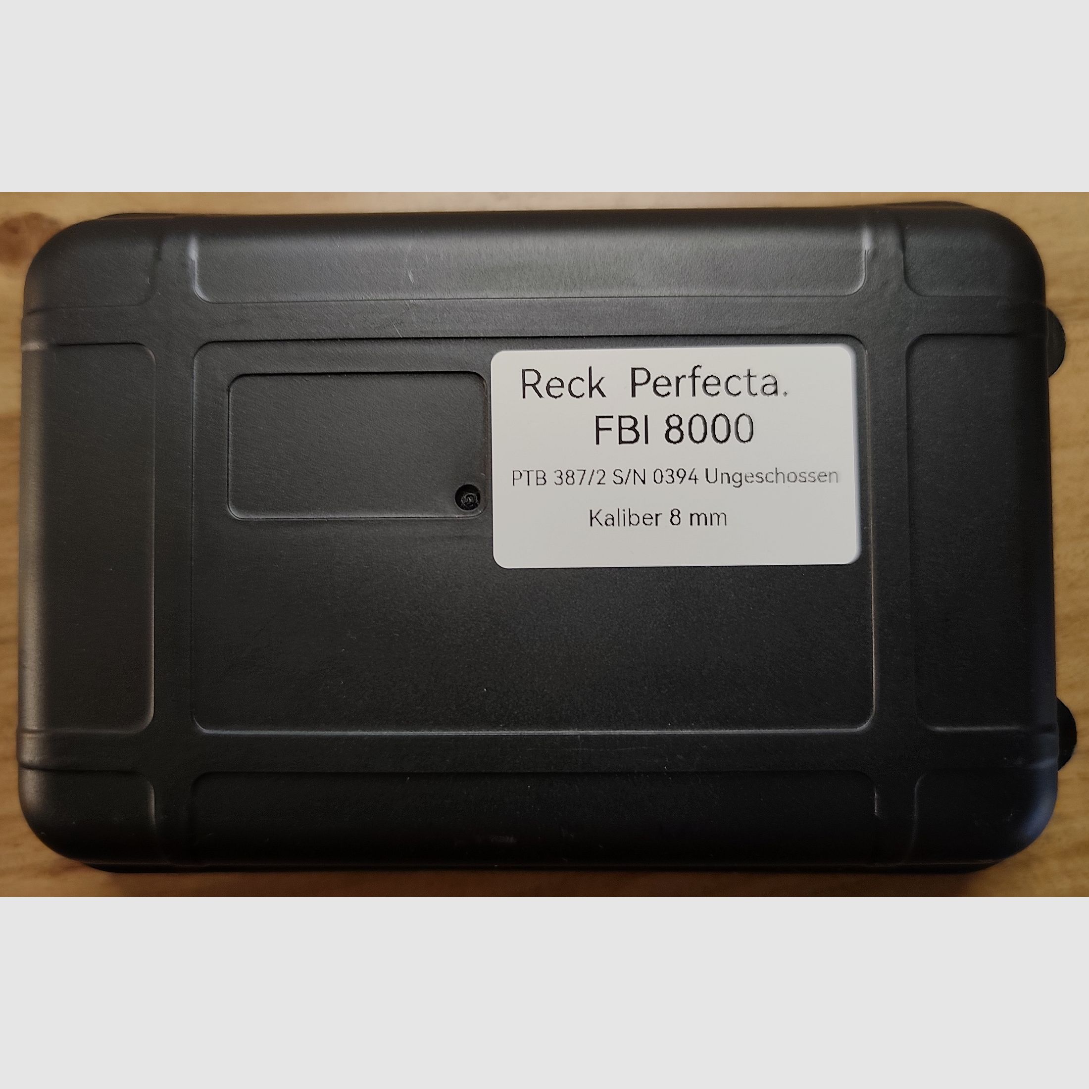 Reck Perfecta Mod. FBI 8000 PTB 387/2 Ungeschossen Sammler-Set+CS Gas Patronen