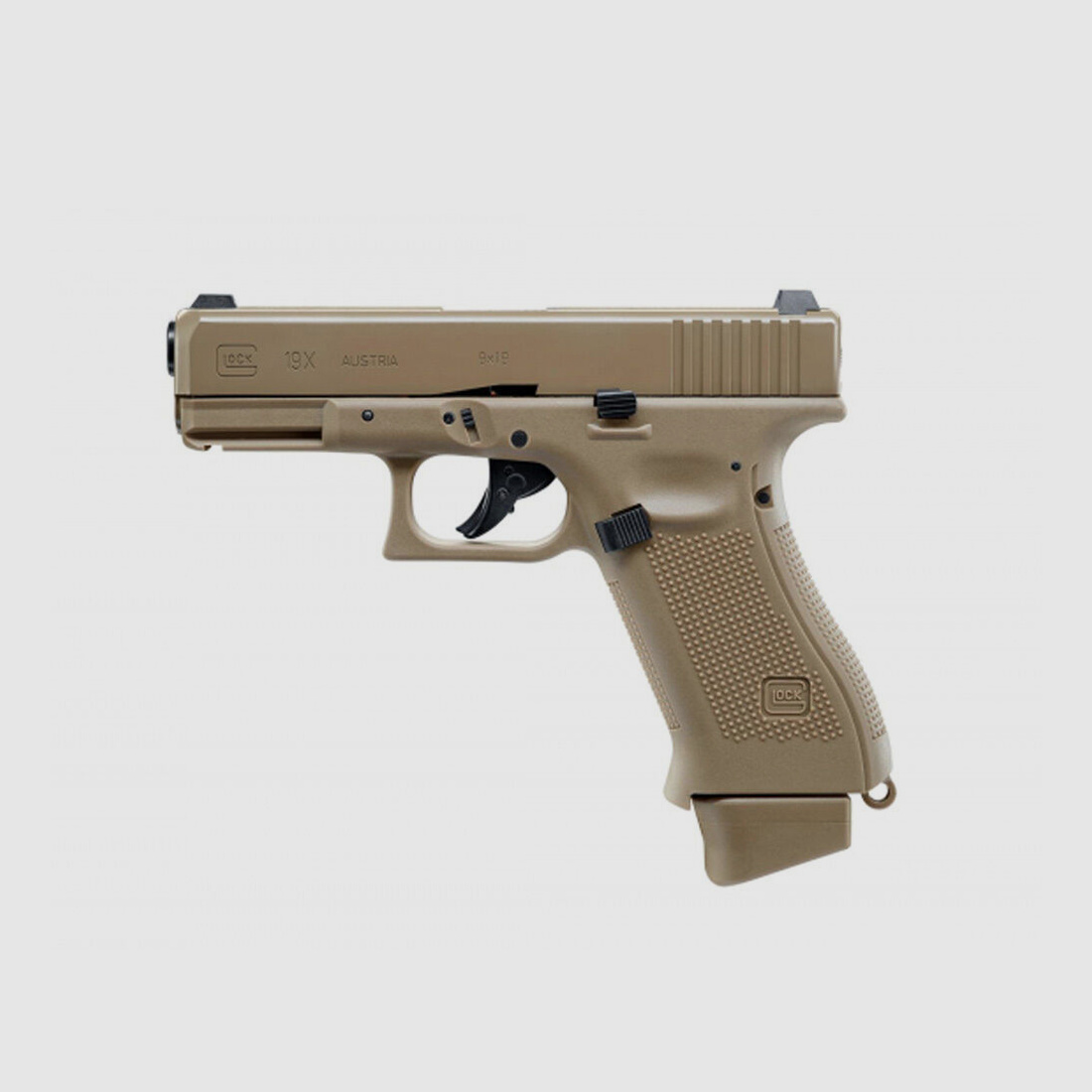 UMAREX	 Glock 19X Airsoft Pistole Co2 6 mm BB Coyote