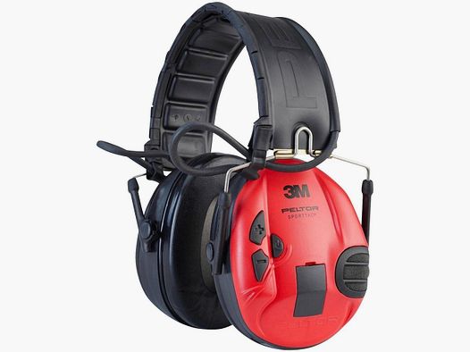 3M Peltor Aktivgehörschutz SportTac Rot/Schwarz