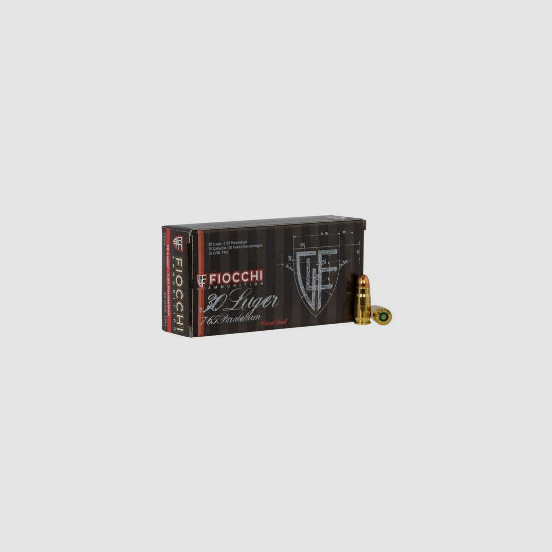 Munition Fiocchi Kal. 30 Luger (7,65 Para) 93gr FMJ