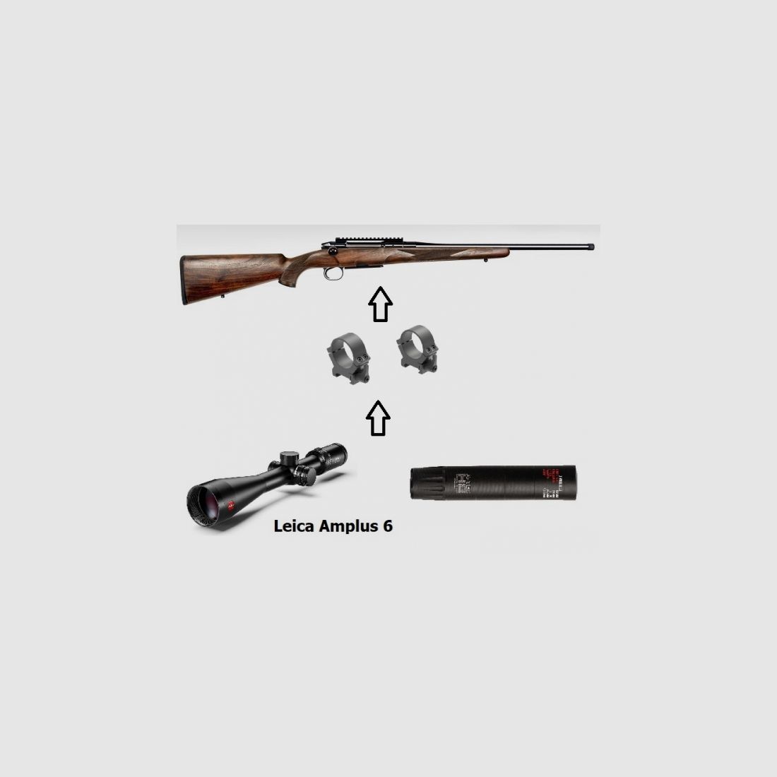 Heym SR 30 Allranger + ZF Leica - Komplettpaket