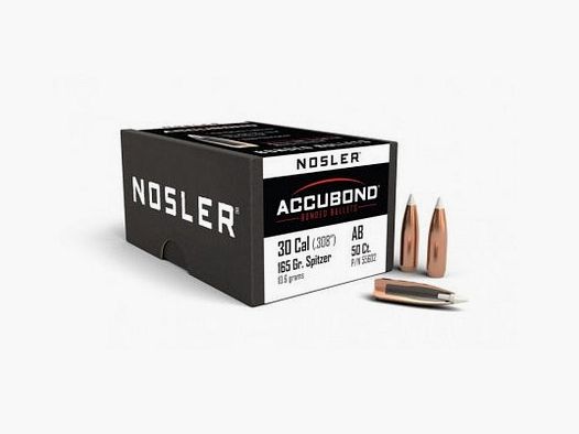 NOSLER PALLE PER CAR. ACCUBOND CAL.30 (.308") 165 GR. SP 50PZ