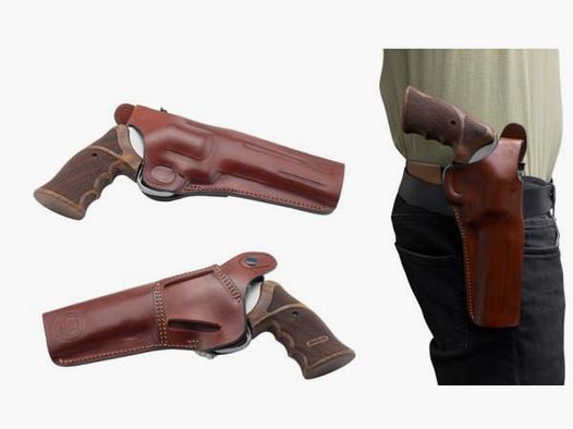 SPOHR Holster (Leder) voor Spohr Revolver: Premium 3'| rechts| bruin