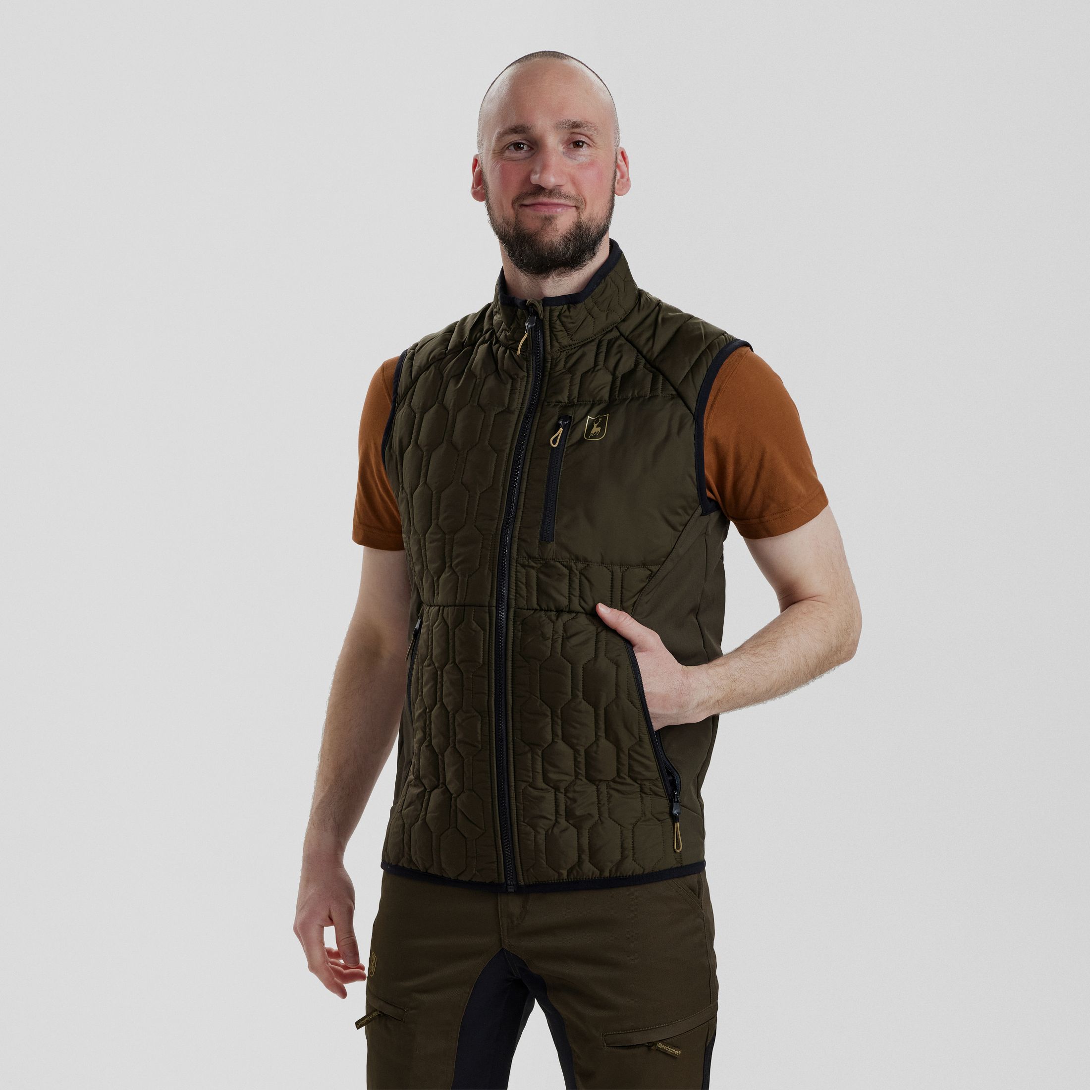 Kamizelka pikowana Mossdale - Forest Green - Rozmiar: S