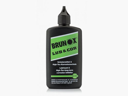 Lubrifiant Lub & Cor en bouteille 100 ml avec orifice goutte à goutte - Brunox