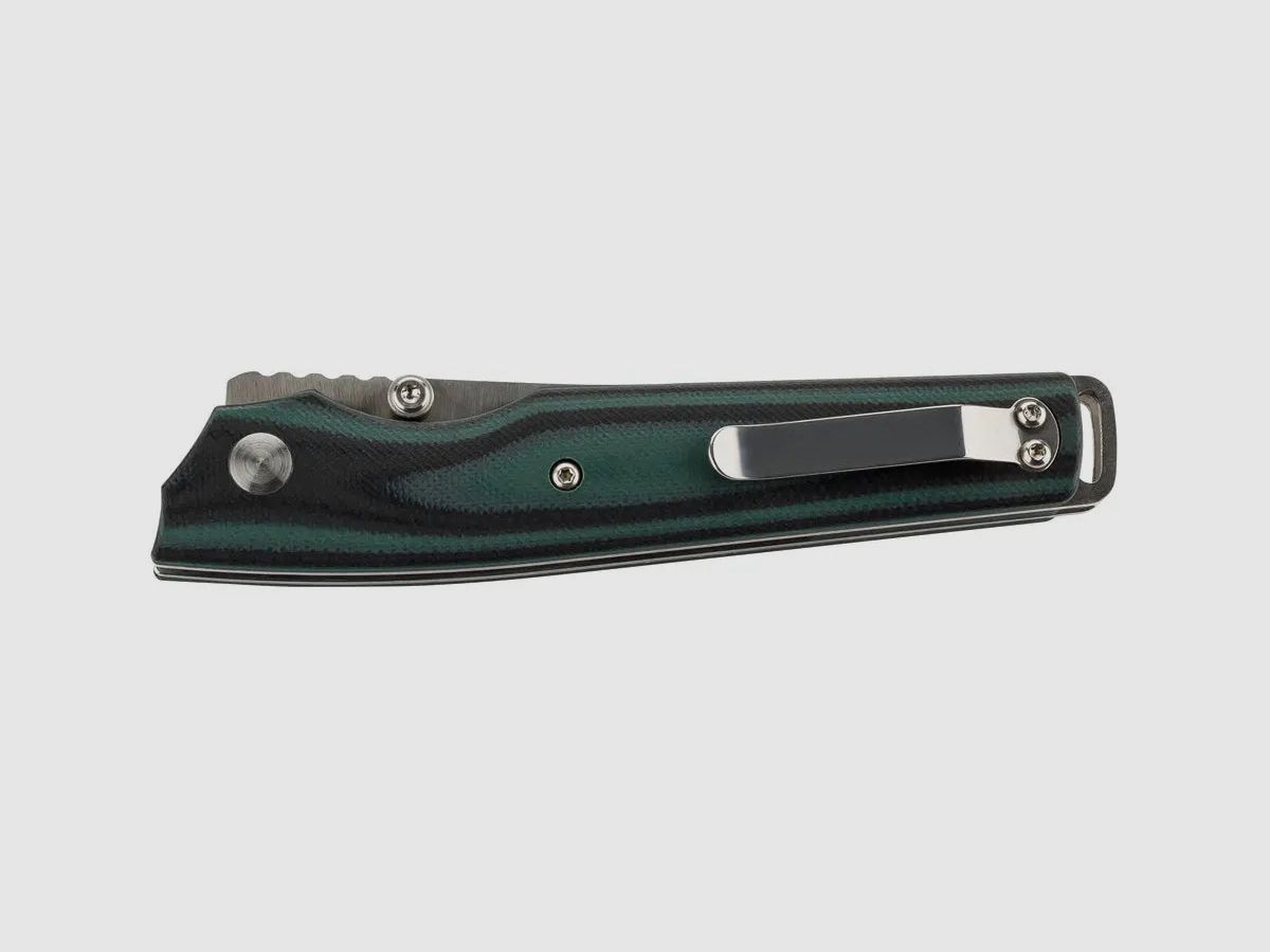 PUMA TEC Folding Knife (green-black G10, Liner Lock)