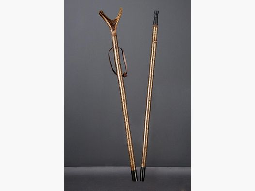 Gastrock Zielstock mit Hirschhorngabel (zweiteilig)