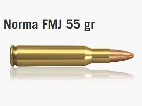 CAL. 222 REM NORMA FMJ 55 GRAINS Verpackung 20 Stk.