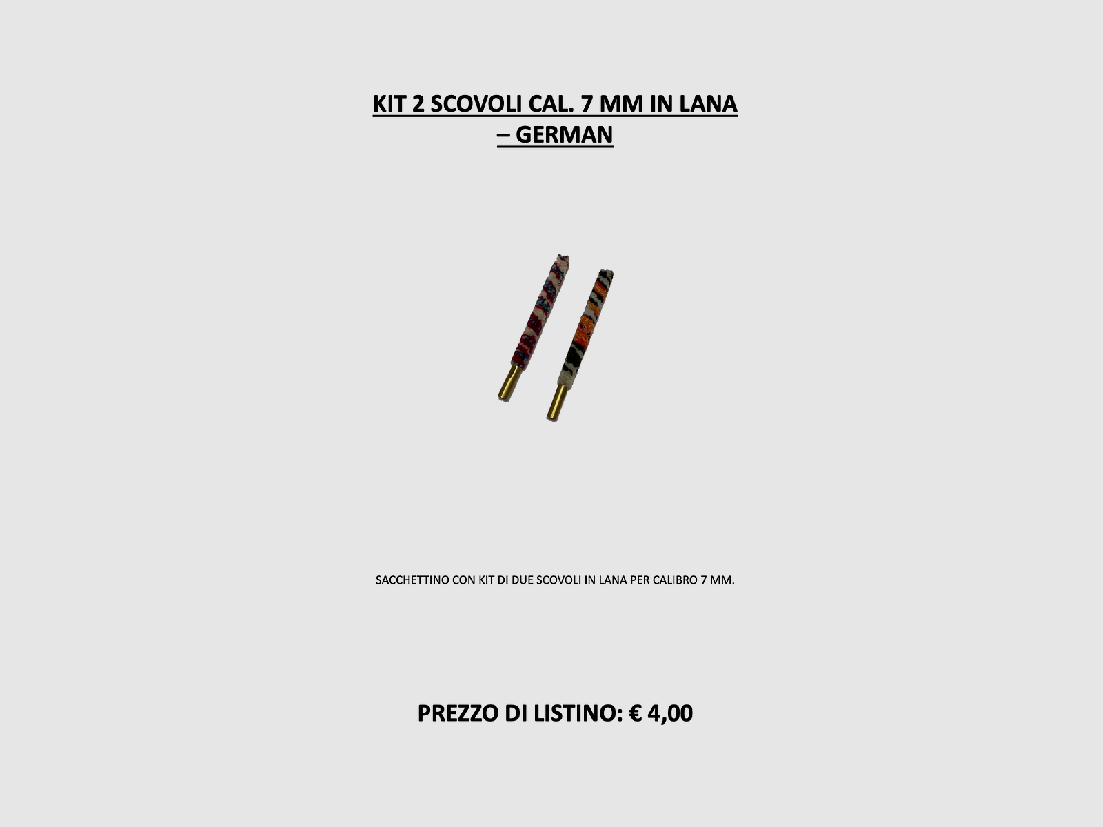 DUITS – SET VAN 2 REINIGINGSBORSTELS KALIBER 7 MM WOL, afbeelding 2 van 2