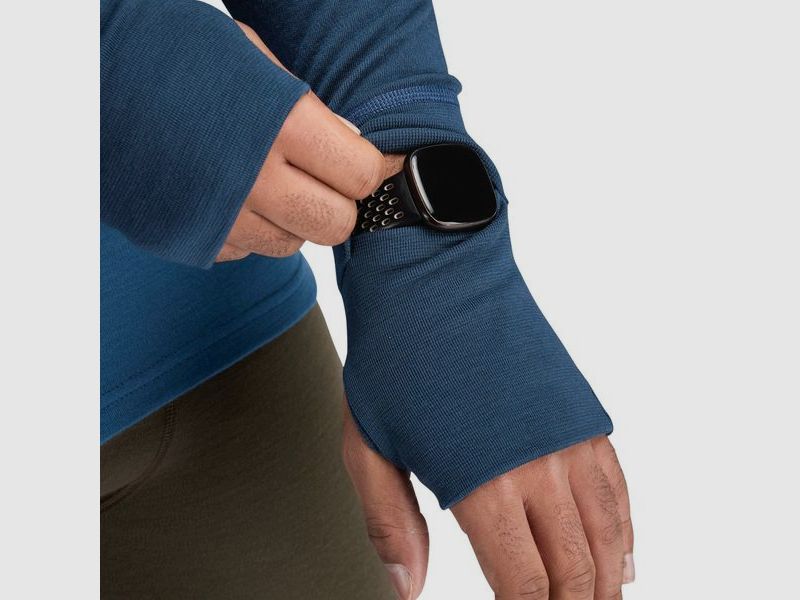 Aclima WarmWool Hoodsweater w/zip Blue Fusion/Midnight Navy, billede 11 af 11