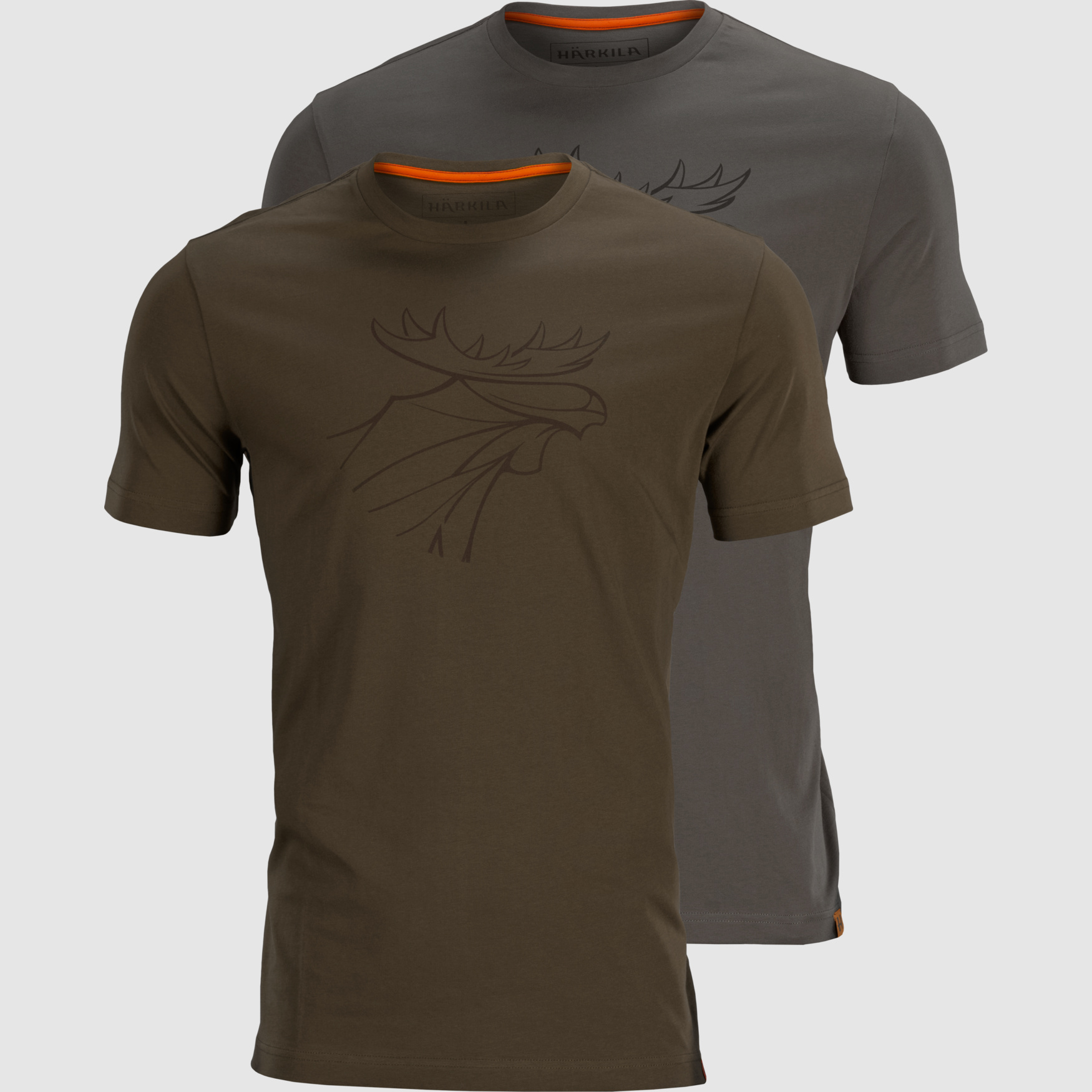 Härkila Graphic T-Shirt 2-Pack Willow Green/ Grey
