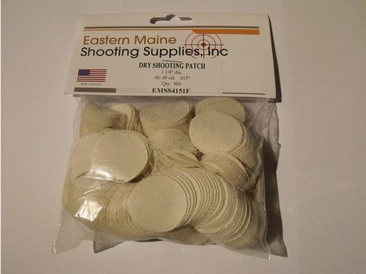 500 Schusspflaster von "Eastern Maine".40 - .49 cal .015"