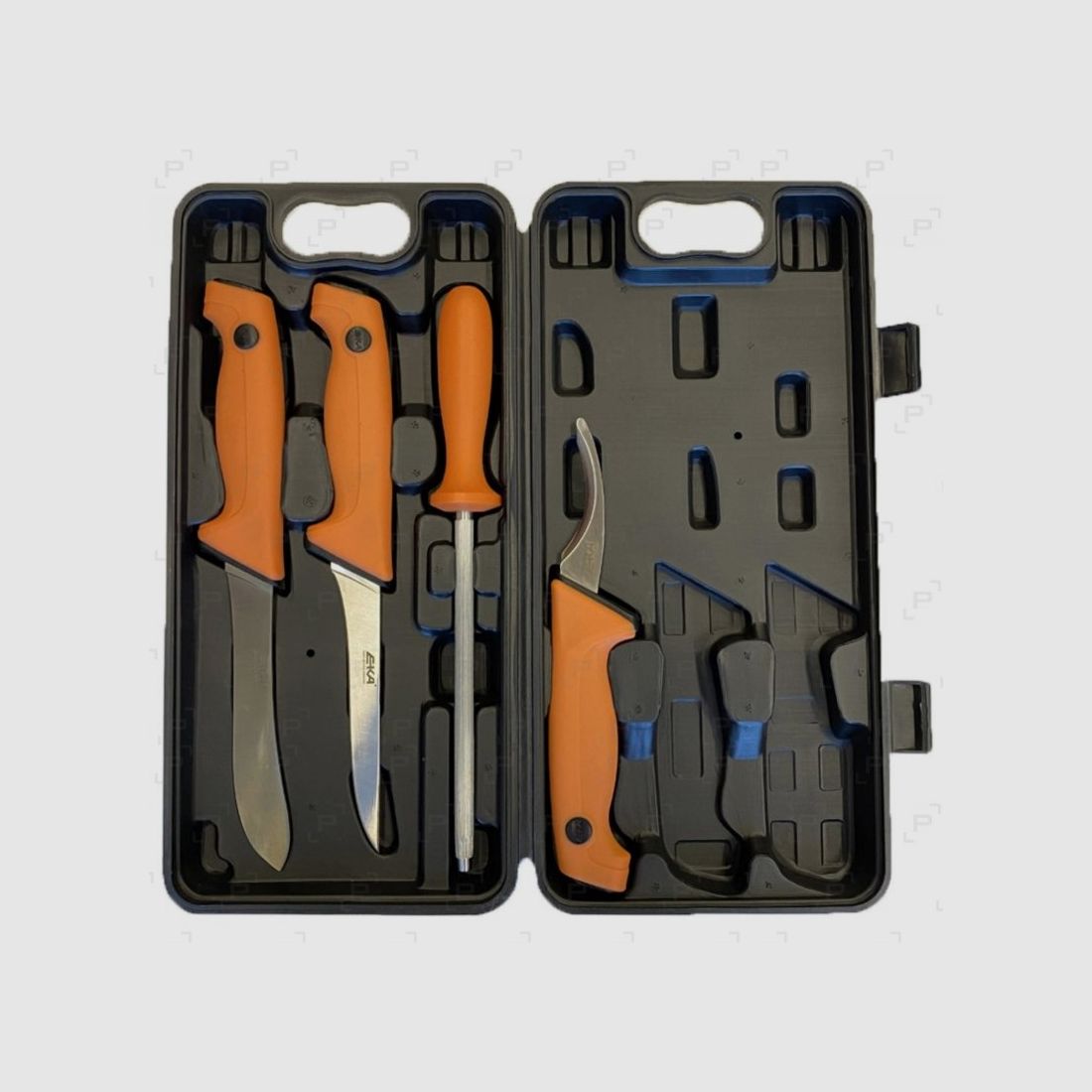 Set aus EKA Fleischermessern orange SantoPrène Griff 4 Teile, Bild 1 von 2