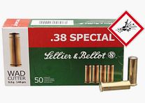 Sellier & Bellot revolver cartridge .38 Spec. WC 148grs
