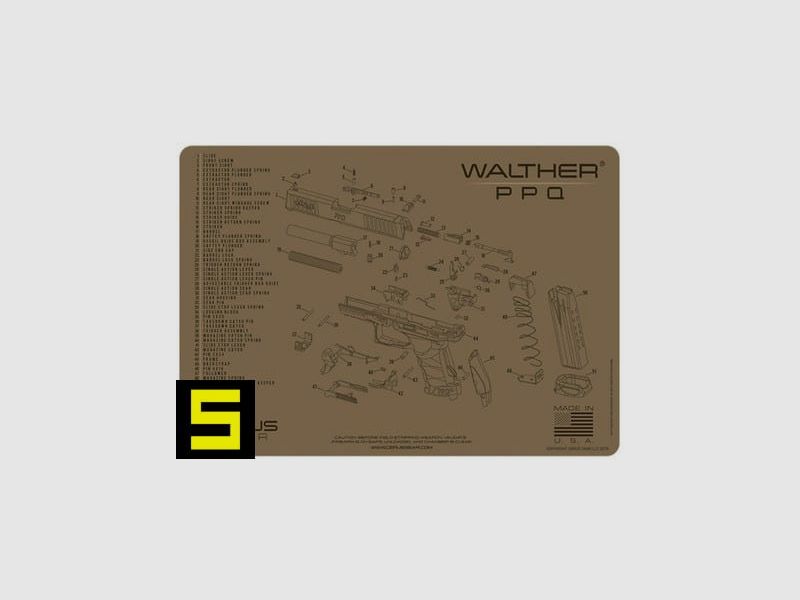Cerus Gear Tapis de nettoyage au design Walther PPQ