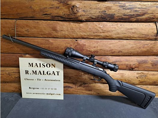 RUGER AMERICAN RIMFIRE CUSTOM cal. 22lr 56cm Noire Lunette d&rsquo;affut 4-12×50 + HOUSE (sur commande)