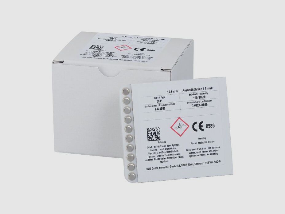 RWS Zündhütchen Large Rifle 5341 SINOXID 100 Stück