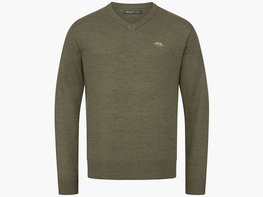 Blaser Merino V_Pullover dunkel oliv