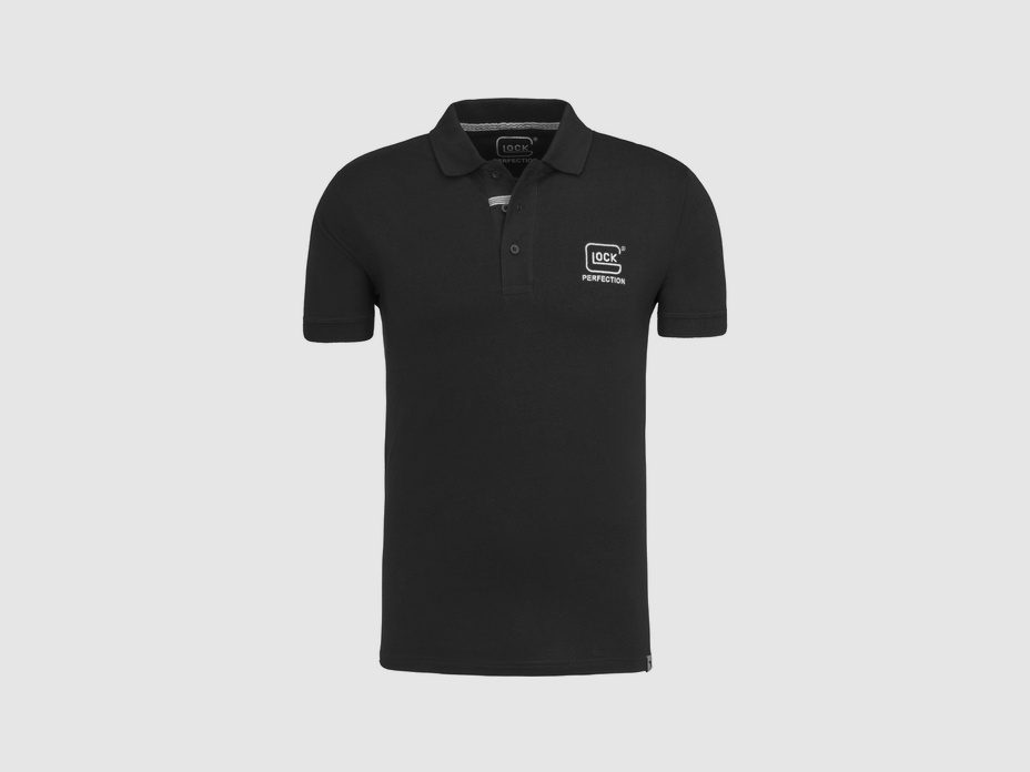 GLOCK Polo „Perfection“ Herren – Schwarz – Pima-Baumwolle, Größe M