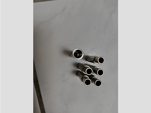 6x LEP Edelstahl Pufferpatrone für abgeschlagene Kartuschen passend für ME Bull Barrel und/oder ME Single Action Army SAA Revolver