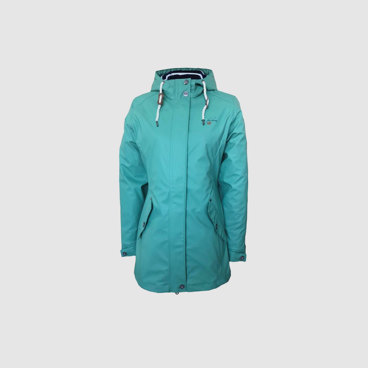 DRY FASHION - PU Damen Mantel Kiel Lindgrün